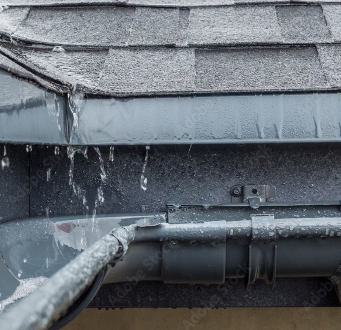 雨が降り注ぐ屋根
