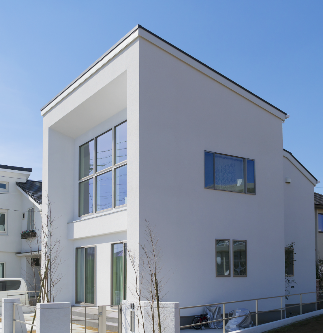 スモルタル外壁の家